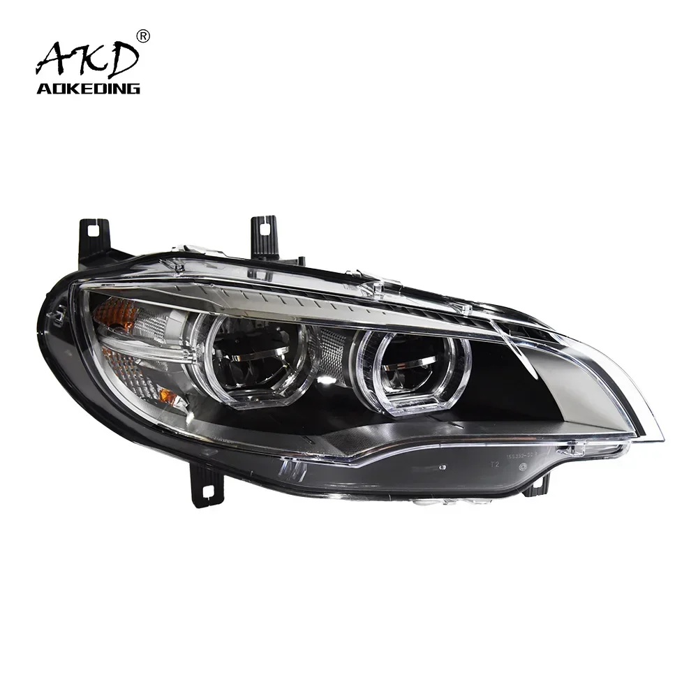 AKD Car Styling Head Lamp for BMW X6 Headlights 2007-2013 E71 LED Headlight Projector AngelEye DRL Signal Automotive Accessories