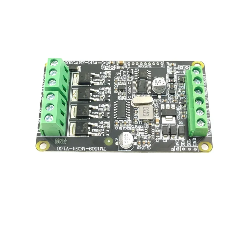 Modbus dimming board, 4-channel MOS tube output, LED flow light control, 2-channel input, RS485/WIFI communication accessories