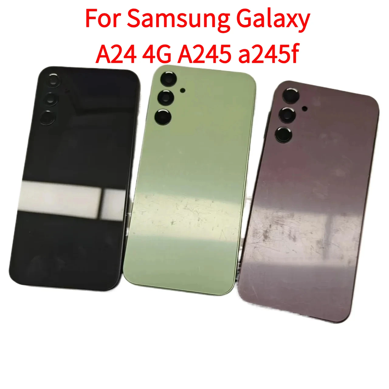 For Samsung Galaxy A24 4G A245 a245f full housing case middle frame battery back cover rear with camera lens repair parts