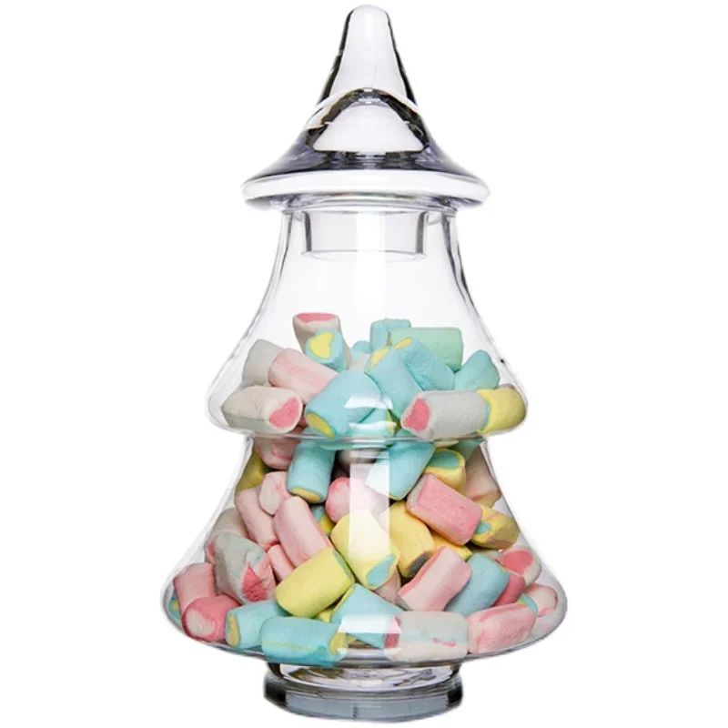 Transparent Glass Candy Jar Wedding Decoration Storage Jar Ornaments Coffee Bean Tea Storage Container Modern Home Storage Tool