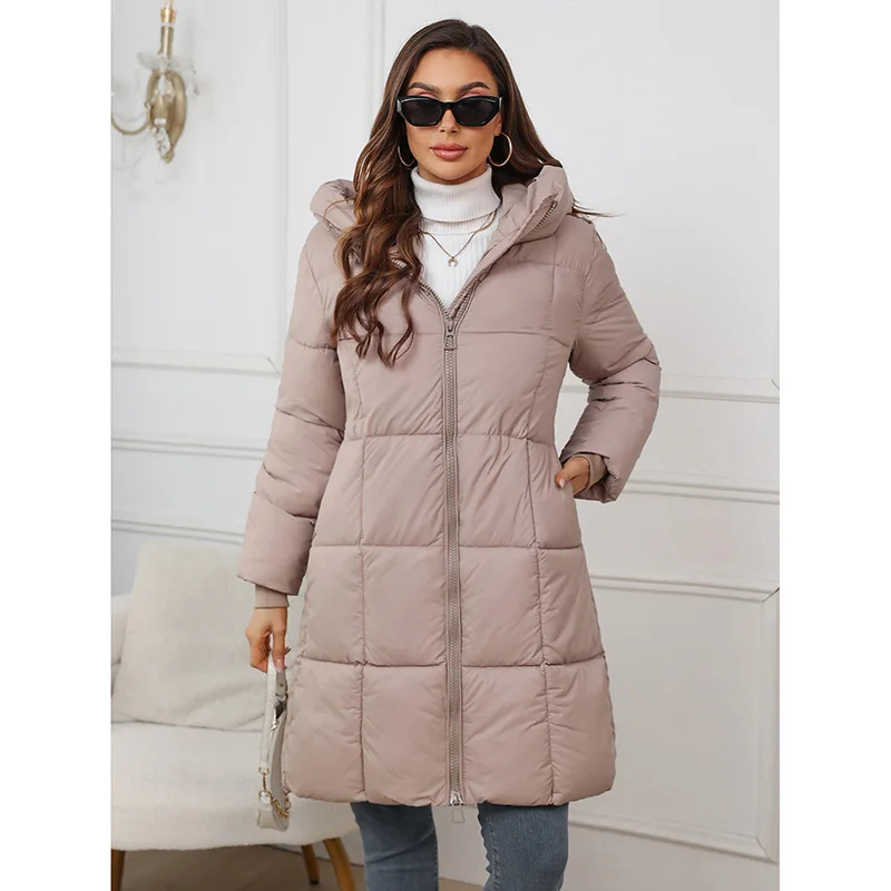 Winter Jackets for Women 2024 New Puffer Coats Windproof Thickened Warm Down Jacket Hooded Fashion Simple Long Outerwears