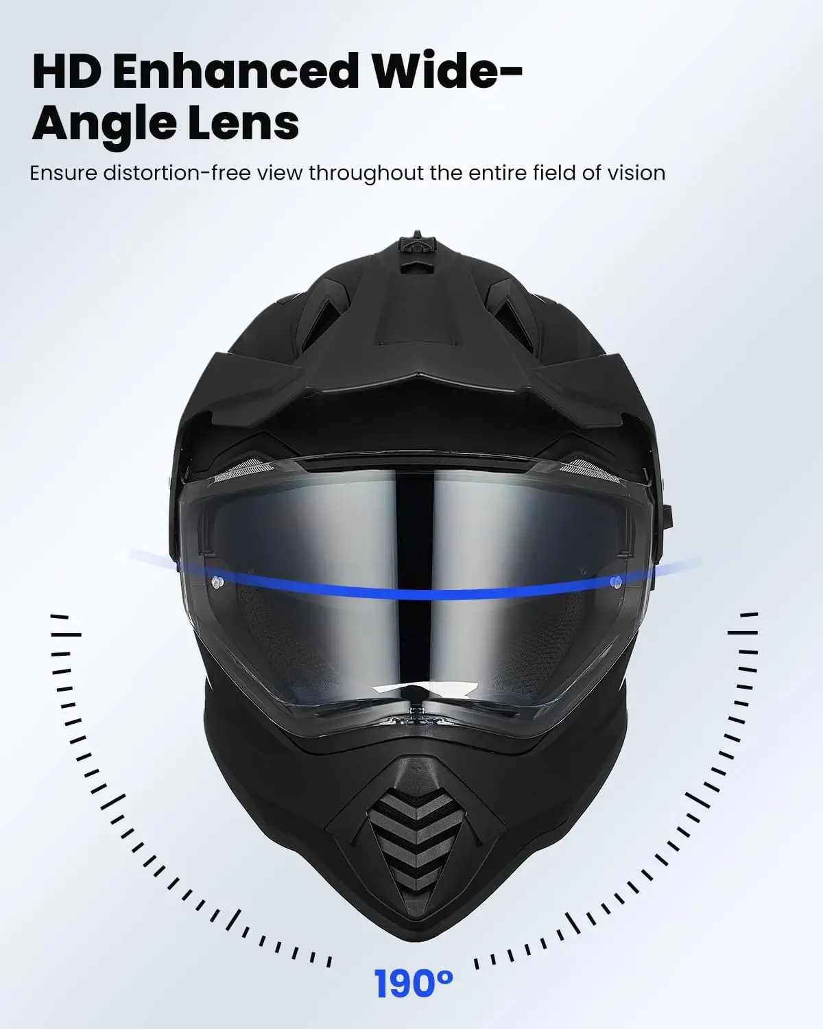 خوذة دراجة نارية مغامرة رياضية مزدوجة مع قفل متوافق مع حاجب من الشمس على الجليد ATV الدراجة الترابية على الطرق الوعرة كاسكو موديل WS902 (Ma) #6