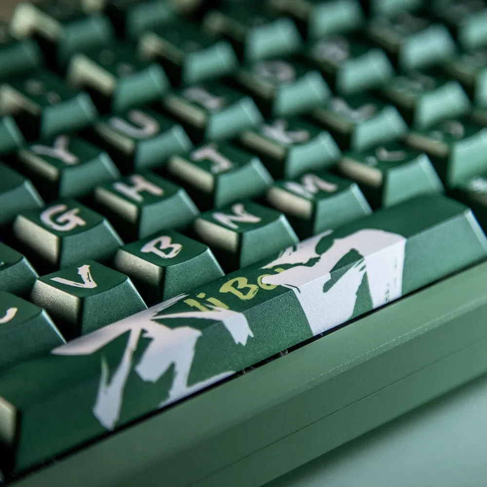 Proud to be happy/Zhexian Li Bai, calligraphy Guofeng mechanical keyboard personalized creative keycap PBT five-sided KCA