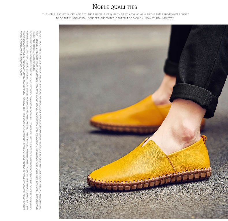 Mode männer Fahren Schuhe Handgemachte Leder Männer Müßiggänger Weiche Atmungsaktive männer Casual Schuhe Zapatillas Hombre Große Größe 38-48 – Detail 15
