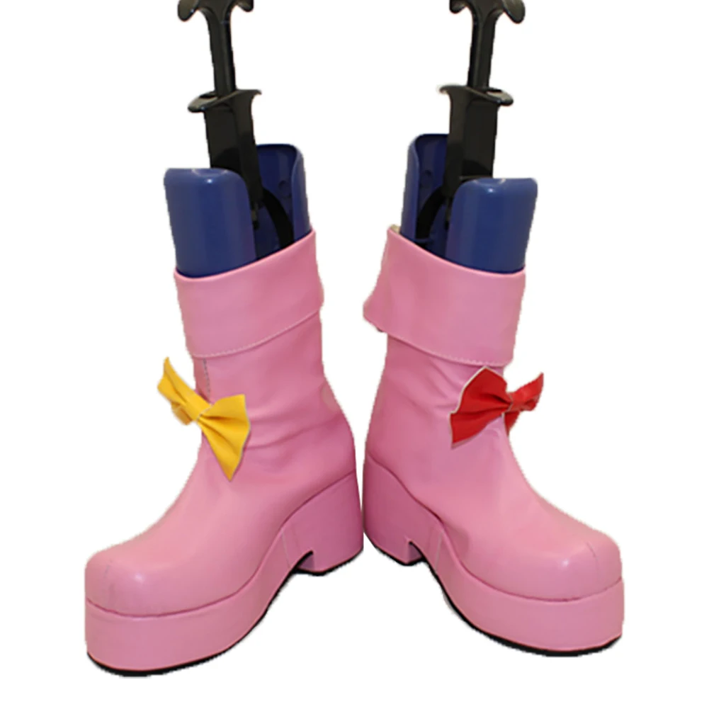 Brdwn 東方プロジェクト レディース フジワラのモコウ パチョリ ナレッジ ショートブーツ ちょう結び カスタムシューズ