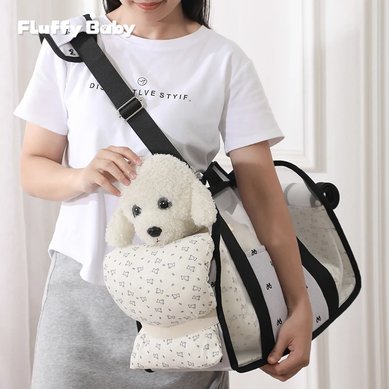 

Dog Carrier Bag Mesh Cat Pet Outgoing Carriers Puppy Travel Transport Handbag Small Pets Bag With Soft Bag And Crossbody Strap