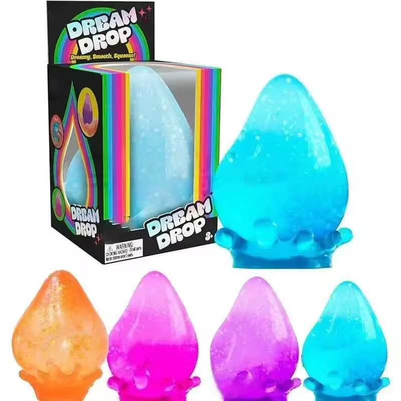Needoh Dr Pepper Nice Cube & Dream Drop Sensory Toy Hamburger for Autism ADHD Squishy Stress Relief Anxiety Squeeze Pull Toy