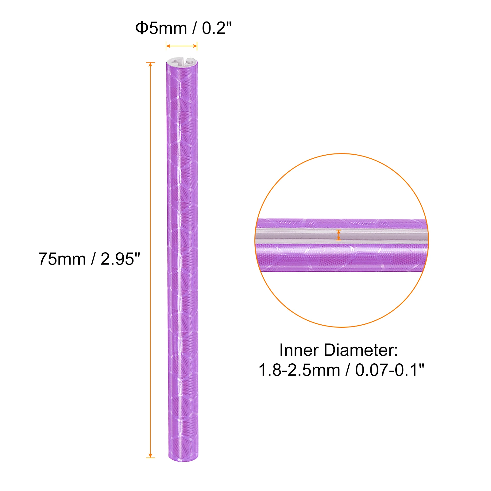 12/36pcs 0.2 Inch Bike Reflective Spoke Skins Plastic Bicycle Spoke Reflectors Spoke Covers Trim Wrap Wheel 360°Visibility
