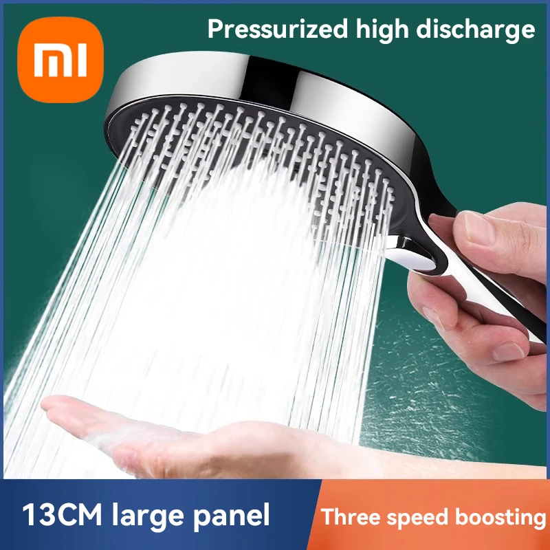 Wysokociśnieniowa głowica prysznicowa Xiaomi 13 cm Duży panelowy zestaw prysznicowy Booster Wydajność wody 3-stopniowa regulacja prędkości Akcesoria łazienkowe do domu