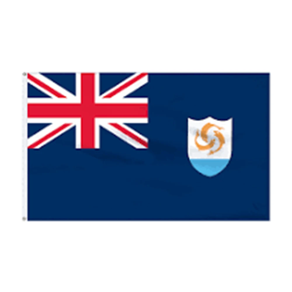 Flagnshow 100% Polyester Anguilla flag