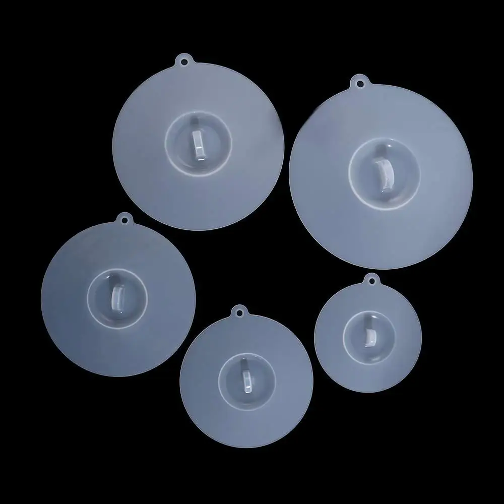 

Grade White Durable for Glass Mugs Fresh Keeping Lids Heat-resistant Anti Dust Seal Lid Cup Cover Cup Seals Cup Lids Bowl Cover