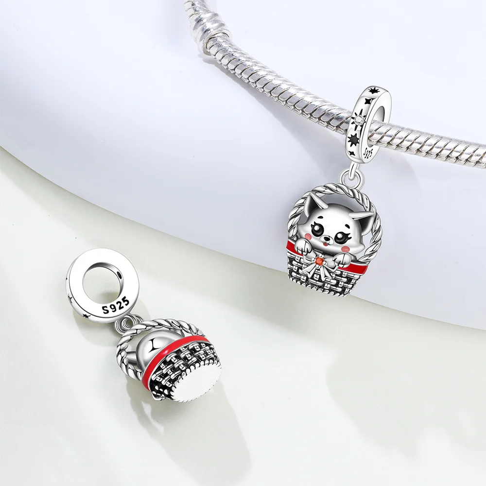Animal Charms 925 Silver Cat Dog Panda Dolphin Ircon Starfish Beaded Pendant Fit Original Bracelet DIY Jewelry Gift for Women