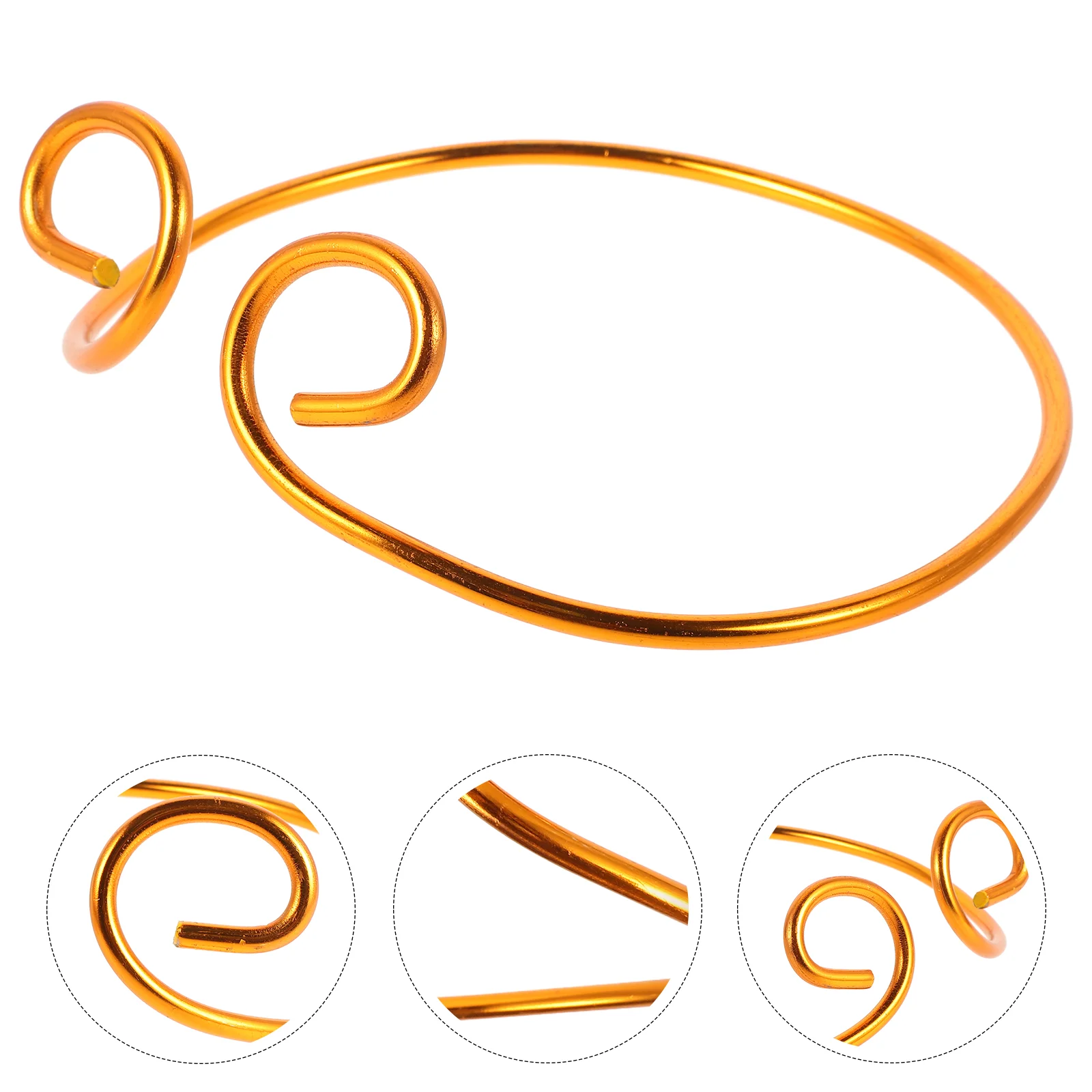 

Halloween Rings Costume Hair Hoop Cosplay Accessory Stainless Steel Jewelry Headdress Headband Golden Miss