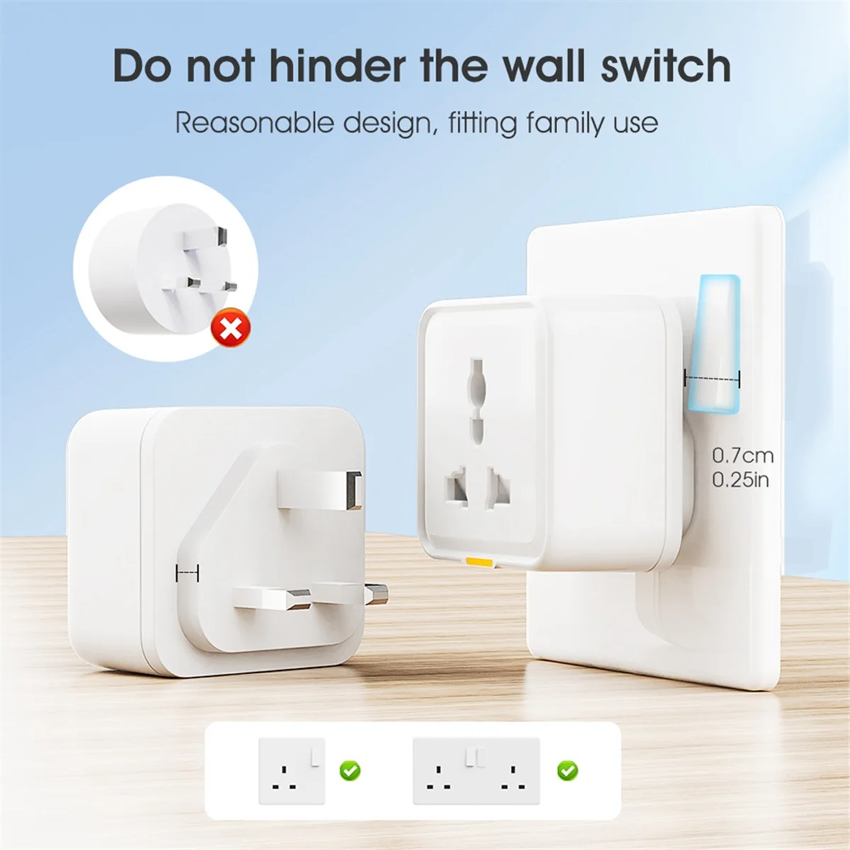 EWeLink WiFi Smart Socket Universal Plug APP Controls Voice Timing 2.4G Wireless Plug Switch EU Plug