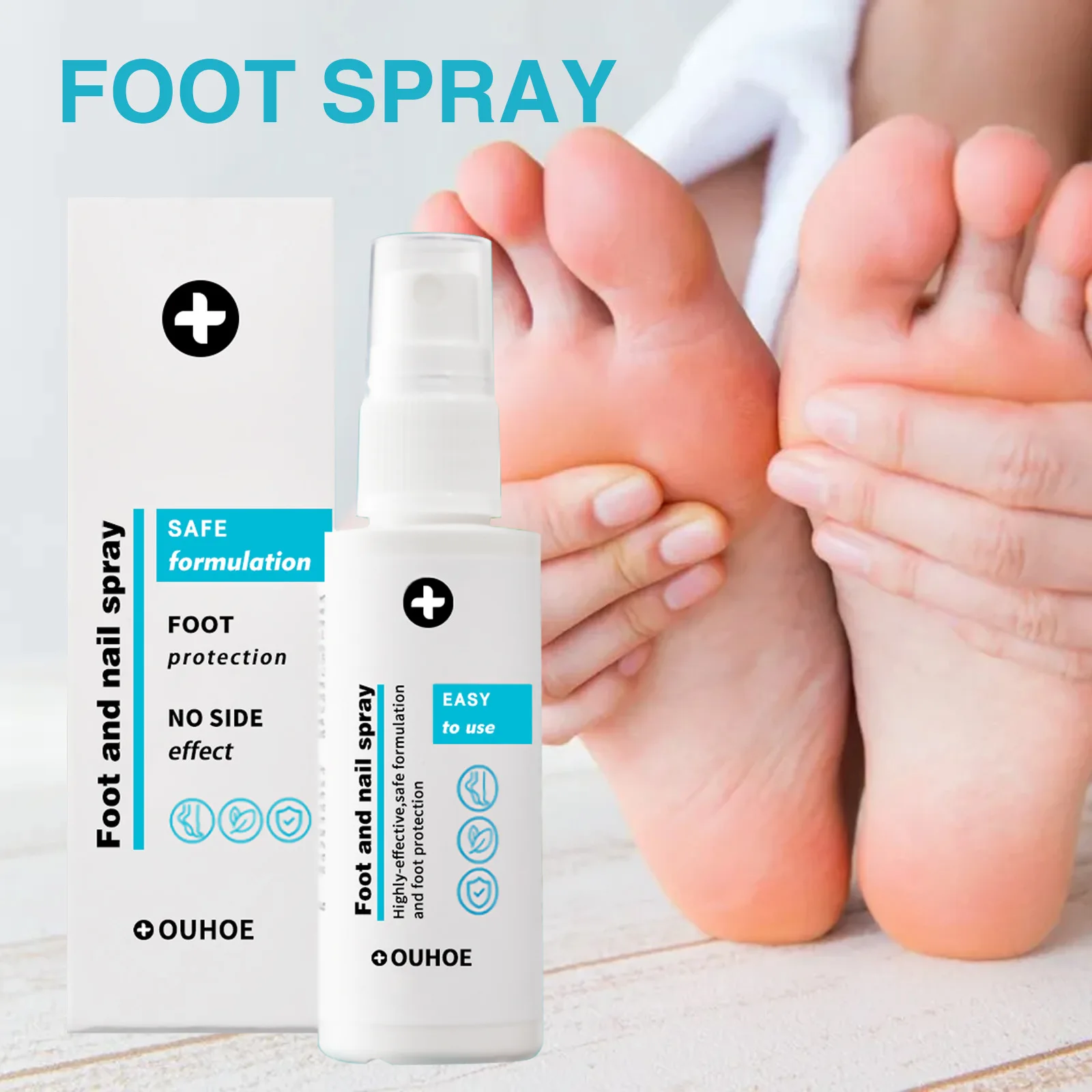 Foot Spray Foot Skin Anti Cracking Deodorant Odor Removing Odor Nourishing Nail Care Spray Protection Mild and Non Irritating