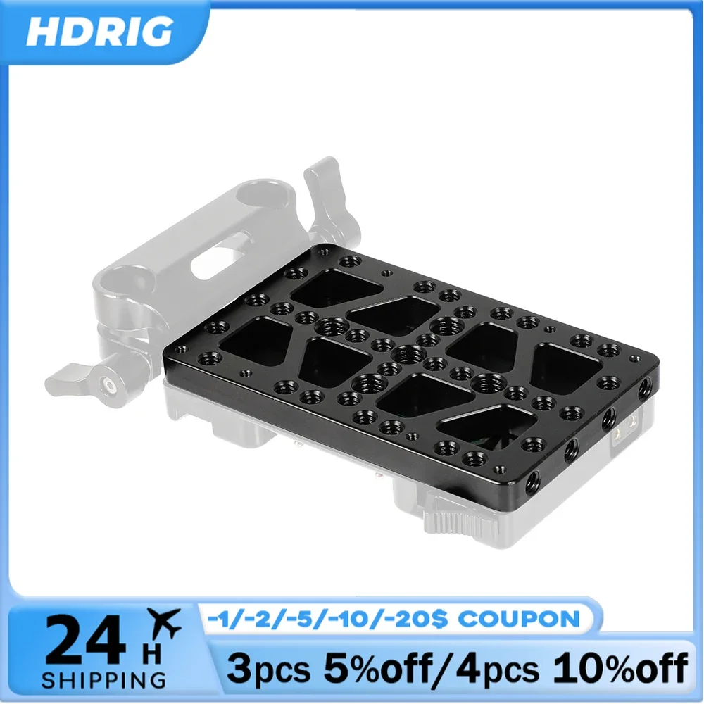 HDRIG Cheese Plate Backboard For Anton Bauer Gold Mount Power Adapter For Camera Accessories