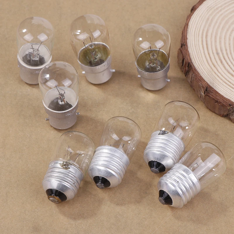 1PCS B22 Baionetta E27 Vite 12V/220V 15W 25W LED Filamento Luce Frigo Lampadina Mini COB Lampada Per Macchina Da Cucire cappa