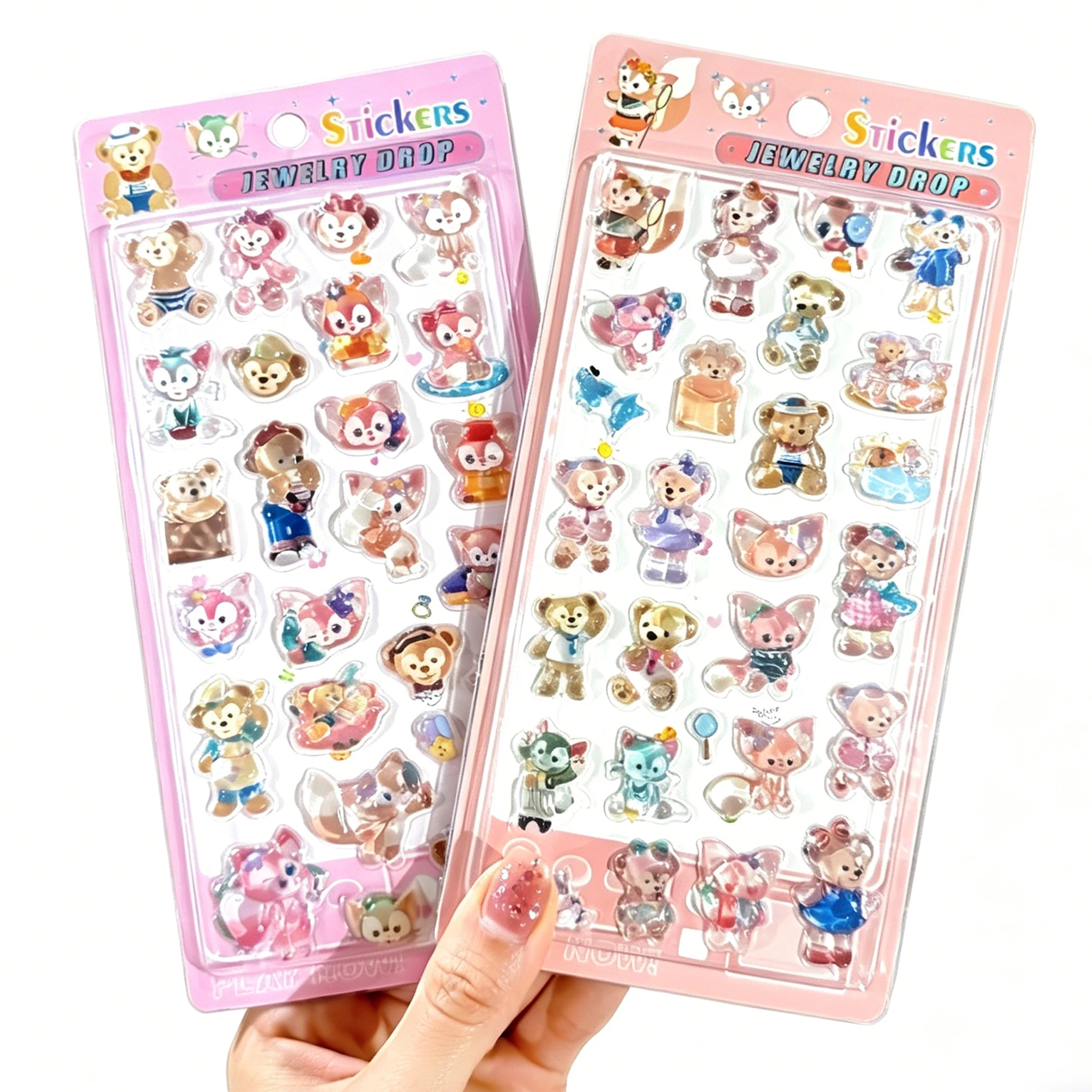 

2 Pcs Stellalou Linabell 3D Relief Crystal Sticker Boy Girl Reward Sticker Student Diy Ccd Phone Case Decoration Toy Gift