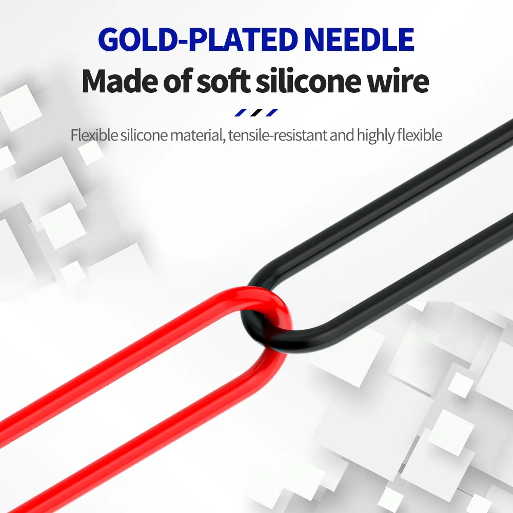 MECHANIC High-End Gold-Plated Universal Test Lead Digital Multimeter Leads Precision Needle Tip Double Insulation Soft Silicone