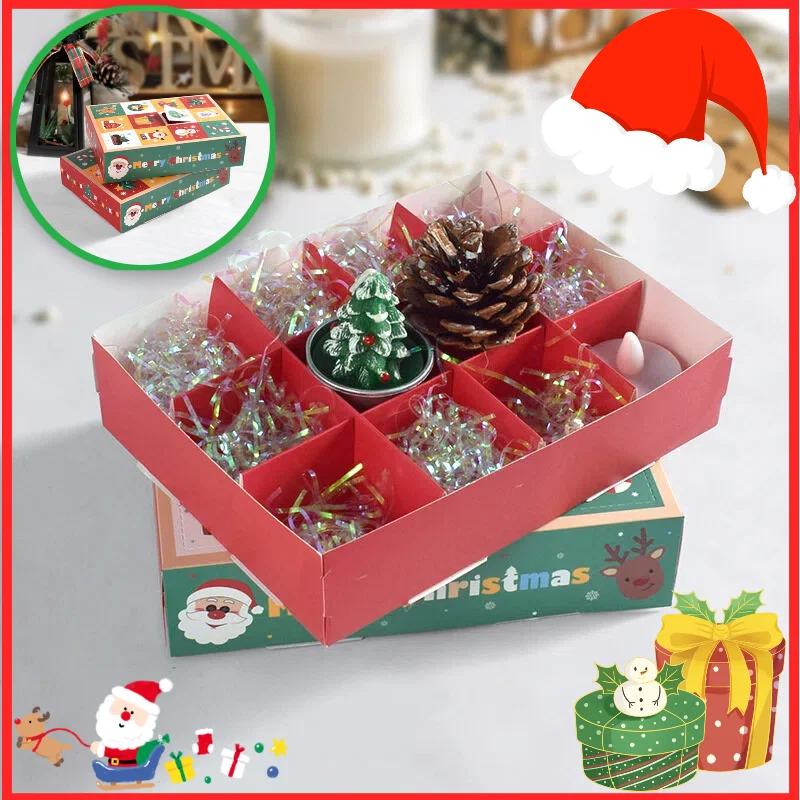 クリスマスをテーマにした楽しいサプライズボックス 12コンパートメント DIY手作りおもちゃ 1パック5個入り トレンドのブラインドボックス エンターテイメント用