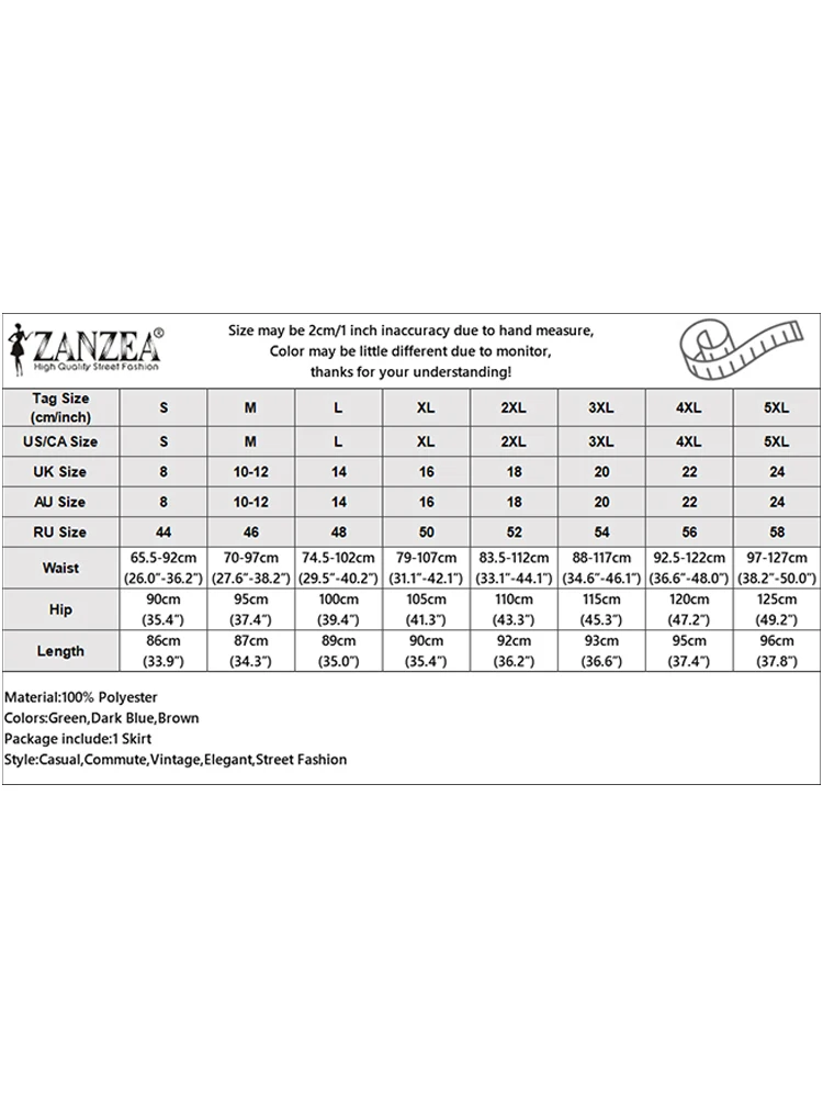 2025 ZANZEA الخريف مرونة الخصر Faldas Saia Jupes خمر النساء التنانير الأزهار المطبوعة رداء فام عادية فضفاض ألف خط Vestidos