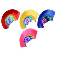 Rainbow Mohawk Wig Punk Rocker Mohican Mohawk Wig for Dance Festival Events
