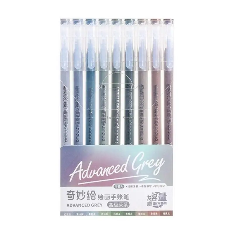 

9Pcs Colorful Gel Pen Assorted Color Journaling Pen Multicolored Drawing Pen for Color Coding Scrapbooking Card Making