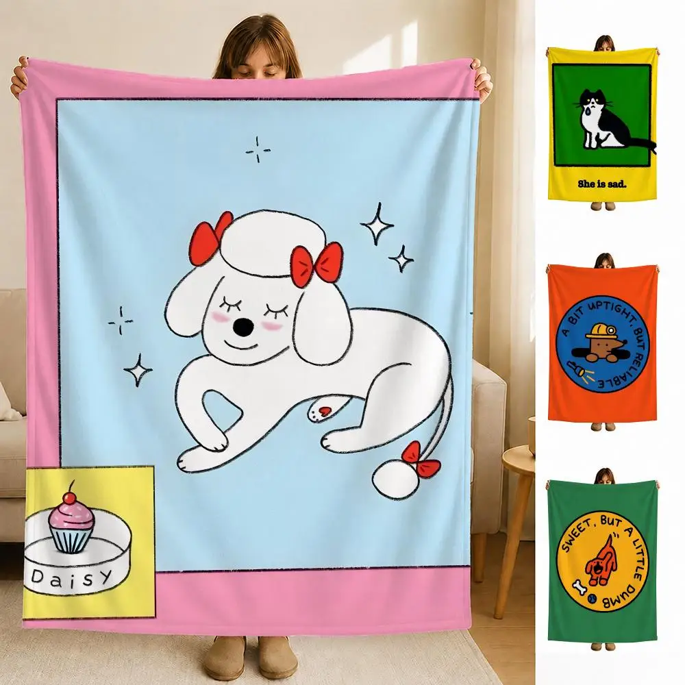 artist K-Karen Y-Yoojin Throw Soft Flannel Blanket for Bed Bedroom Sofa Picnic Throw Skin-friendly Breathable Gift Cover