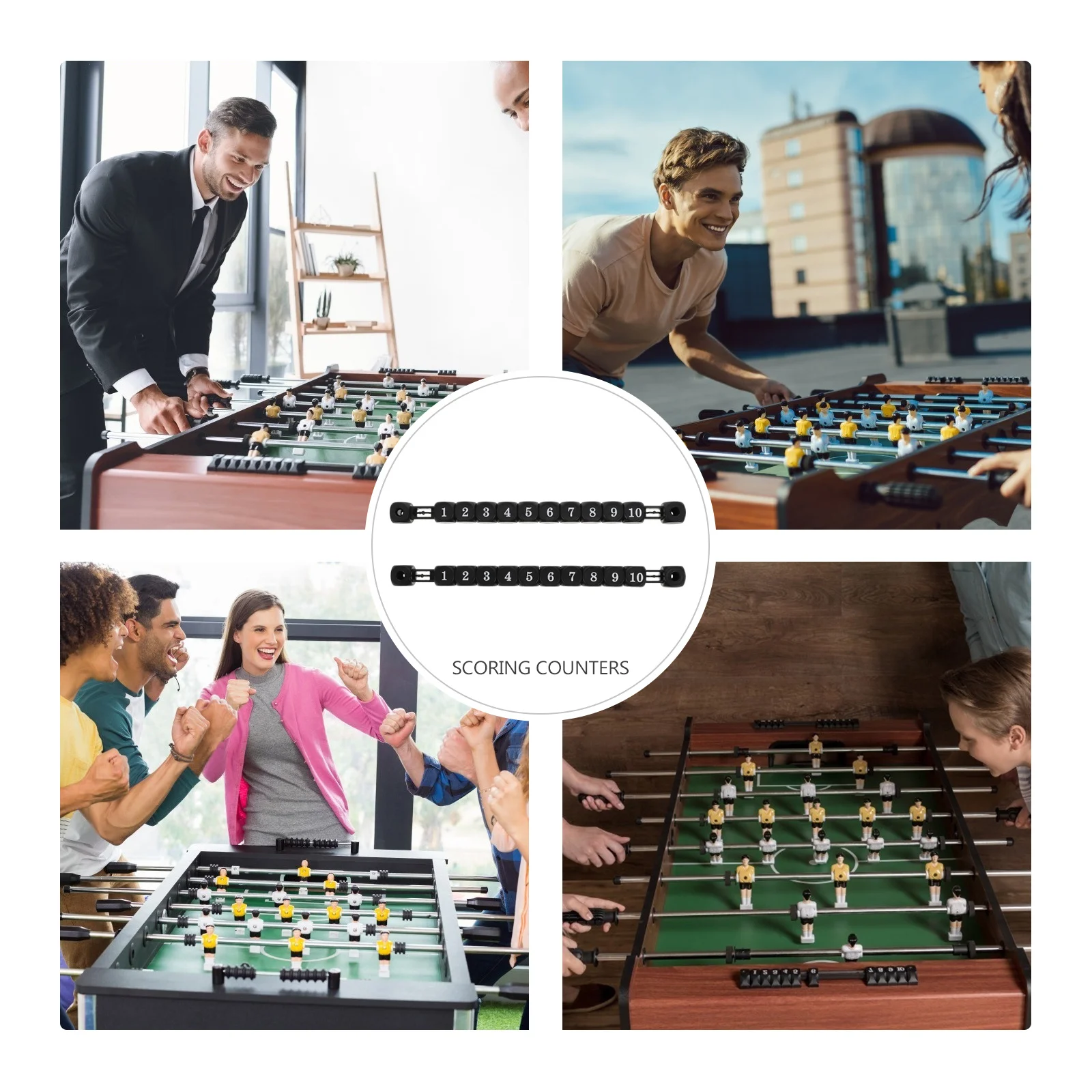 Compteurs de marquage à grille en plastique, 2 pièces, pour baby-foot, Table de Football, marqueurs de partition de sport, dispositifs de marquage