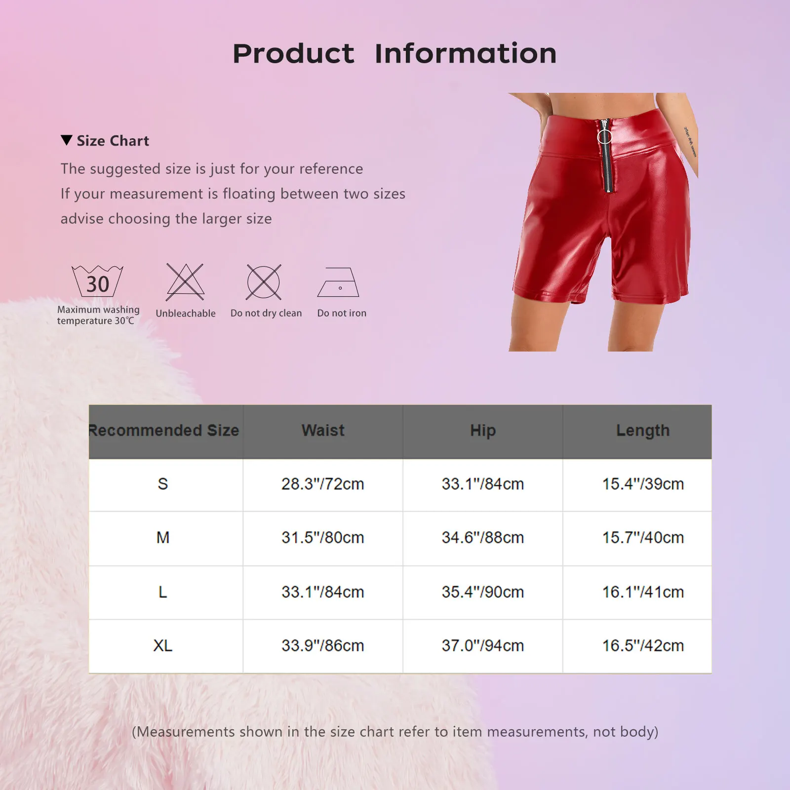 Women Metallic Fashion Biker Shorts Shiny High Waist Zipper Pockets Bodycon Short Leggings Tights Motor Riding Dance Club Shorts