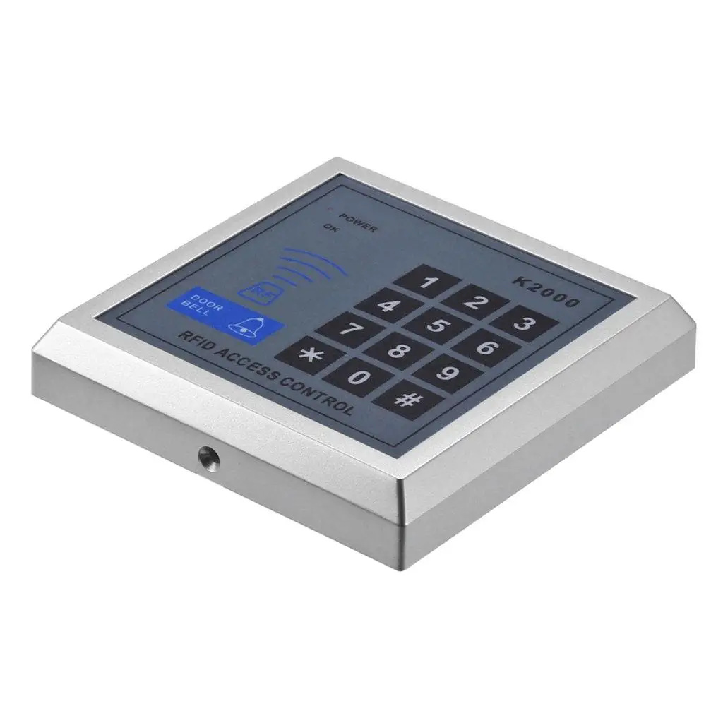 Single Door Access Control System+5 Cards for Entry Home Access Support 500 Users Silver