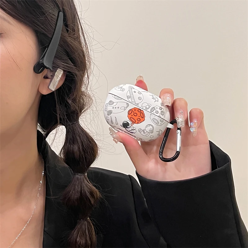 หูฟังสำหรับ2022ใหม่ Huawei Freebuds Pro 2,น่ารักการ์ตูนนักบินอวกาศคริสตัลสติกเกอร์สำหรับ Freebuds Pro 2ชุดหูฟังชาร์จ