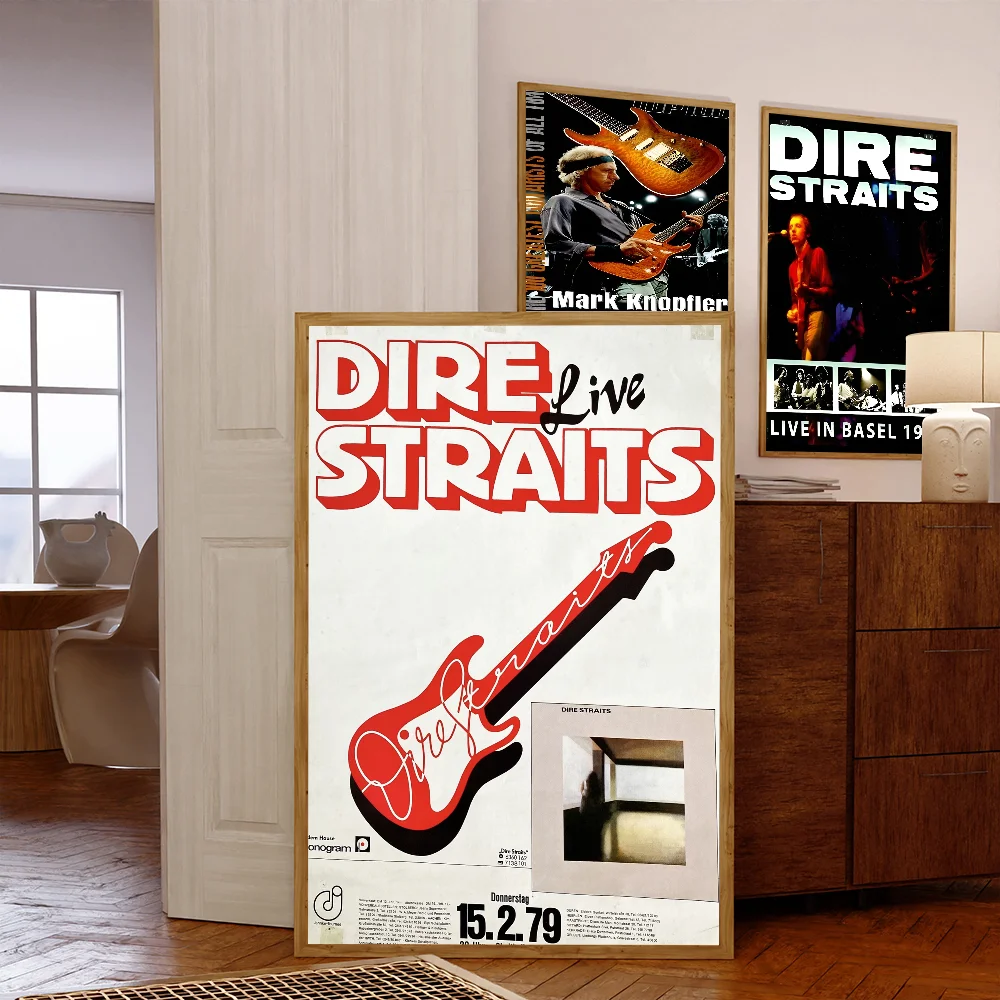 D-Dire S-Straits الكلاسيكية خمر الملصقات خمر غرفة بار مقهى ملصقات ديكور جدار اللوحة #5