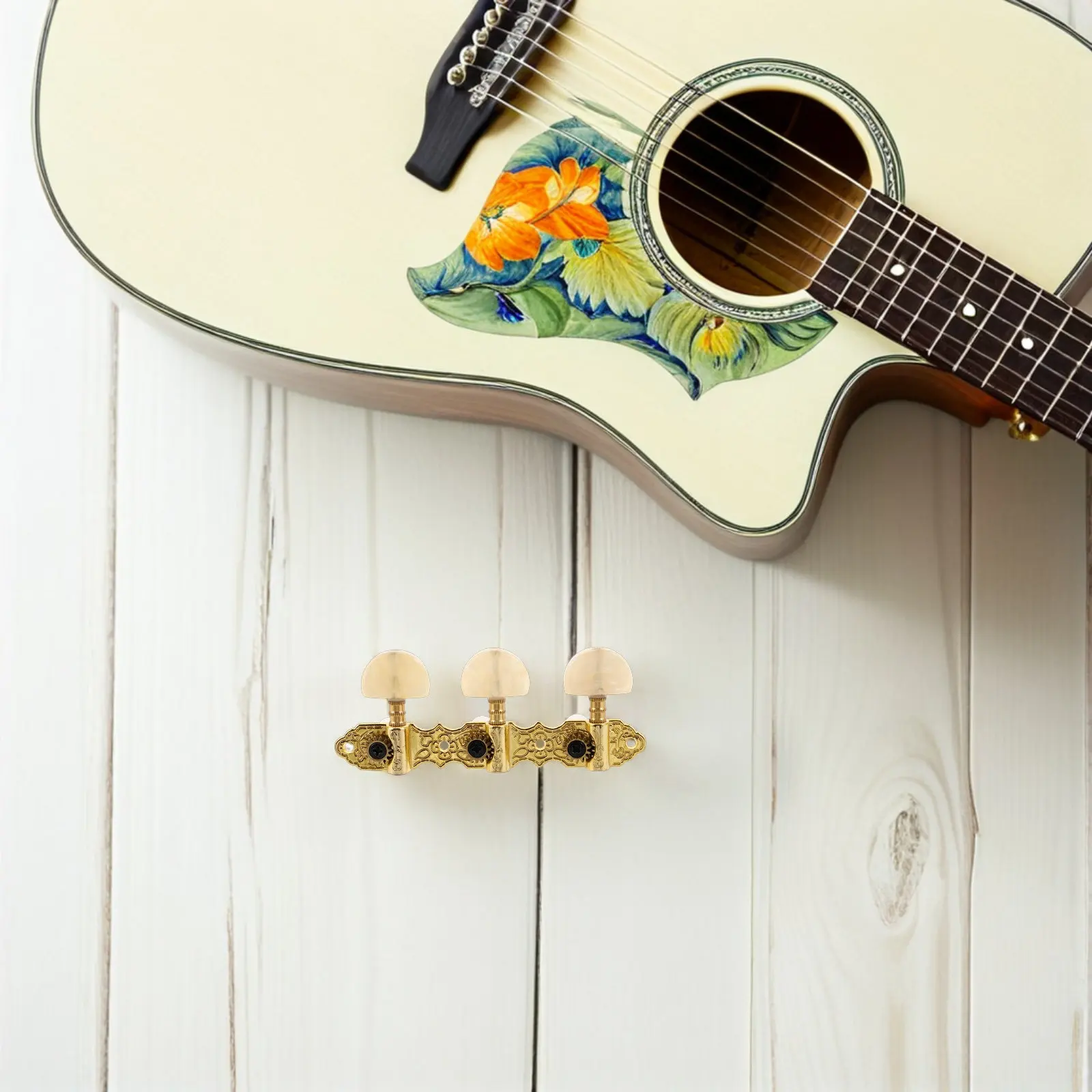 

2 шт. колки для настройки акустической гитары, износостойкие, с защитой струн, совместимы с электрогитарами и классическими гитарами