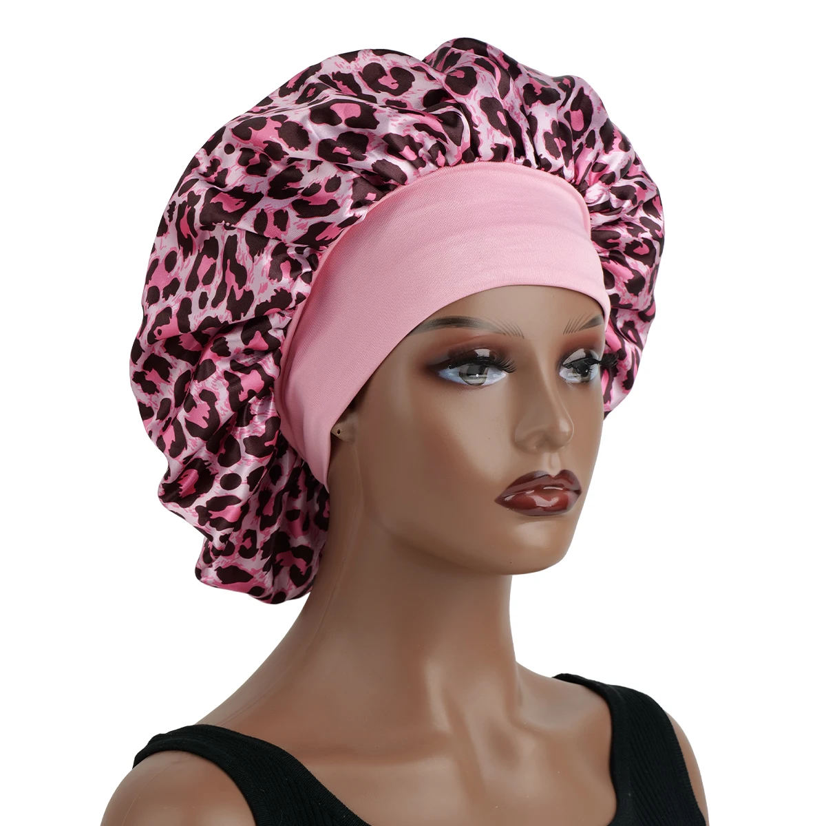 Women's Wide Brim Sleep Hat Elastic Comfortable Smooth Fabri