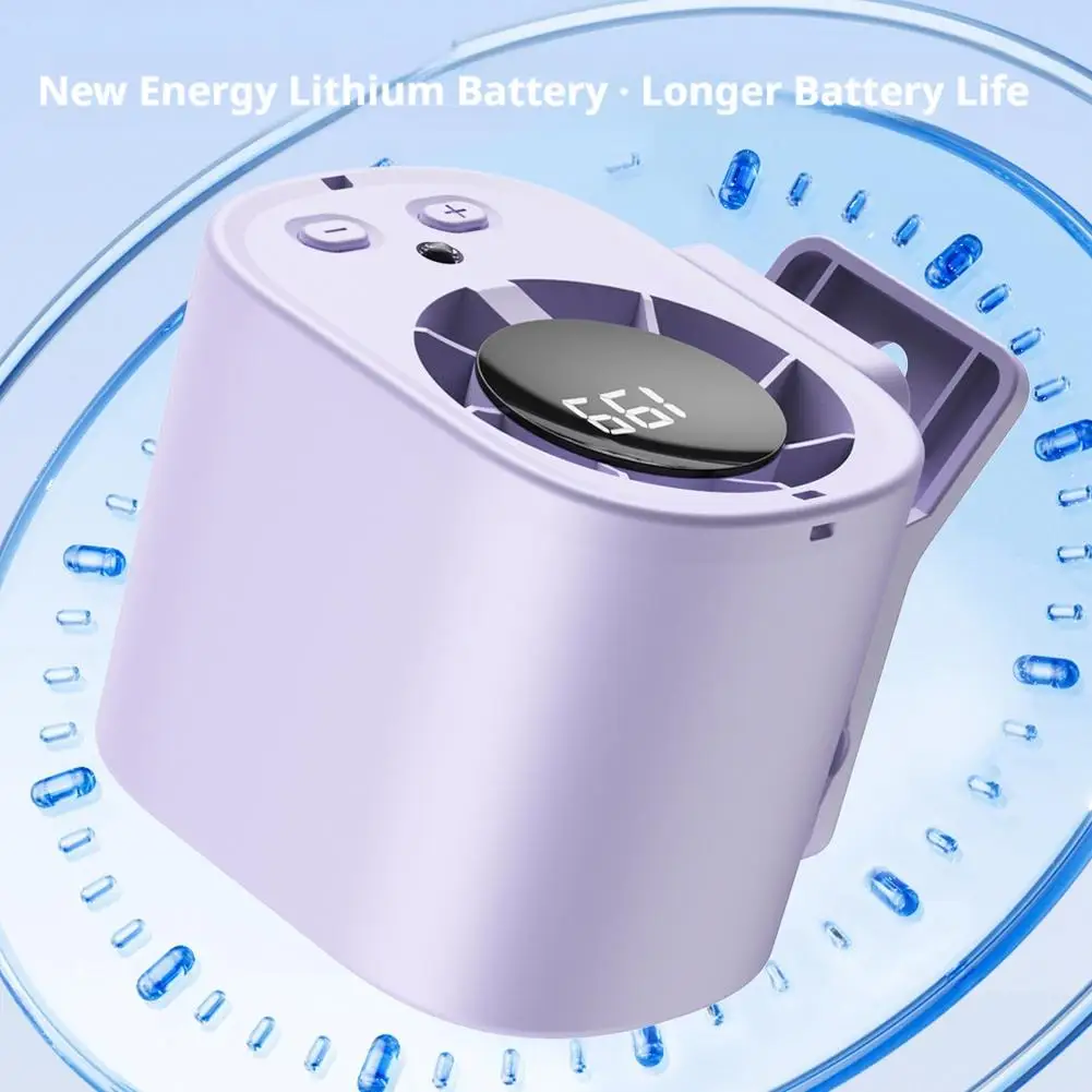 Semiconductor Cooling Clip Fan Rechargeable 360 Rotation LED Display 3 Speeds Low Noise Portable USB Car Fan for Camping
