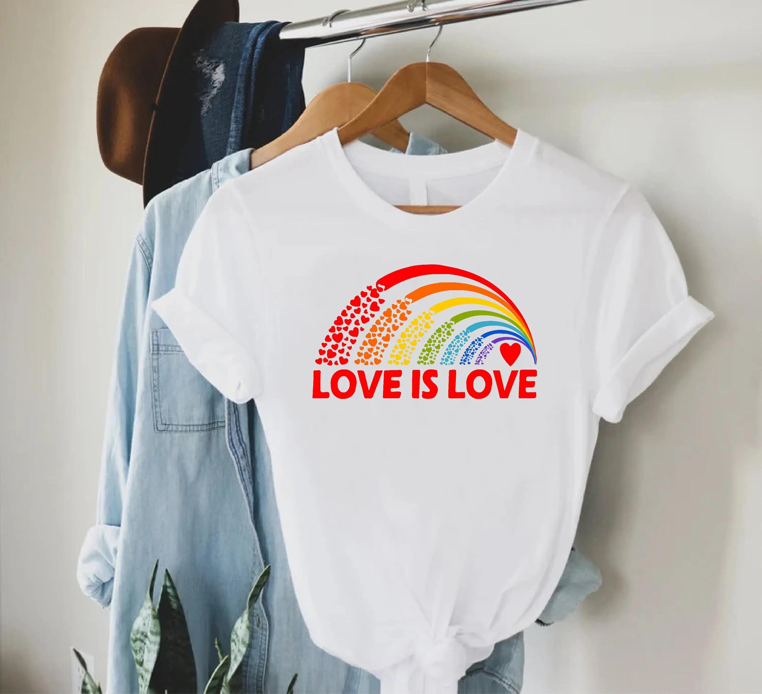 Love is T shirt Pride GifT LGBT Equality Parade LGBTQ Plus Couple