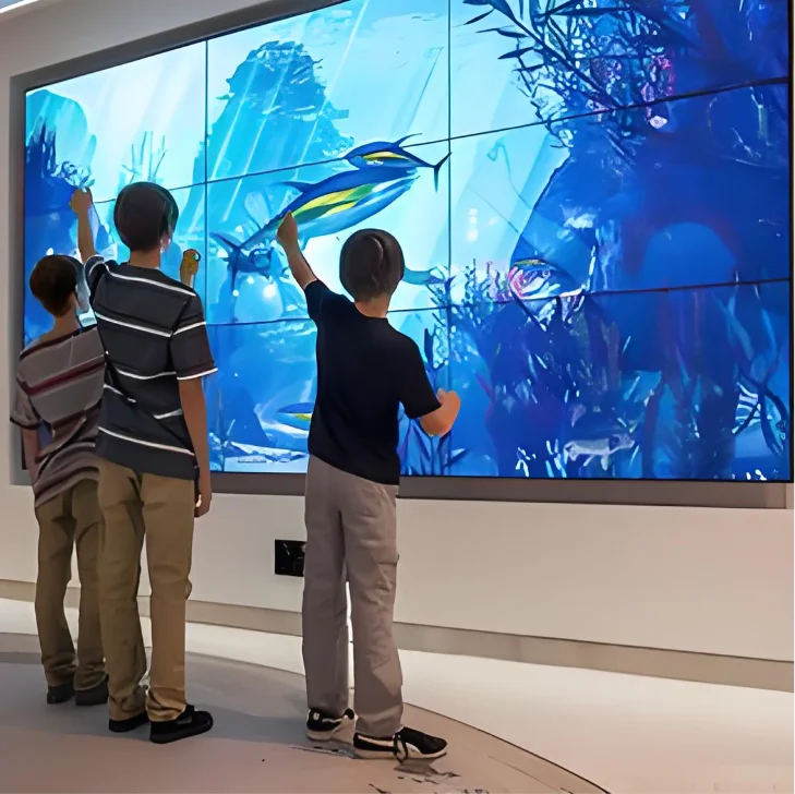 Wall and floor screen touch system HOKUYO 10 meters UST-10LX screen interaction kit