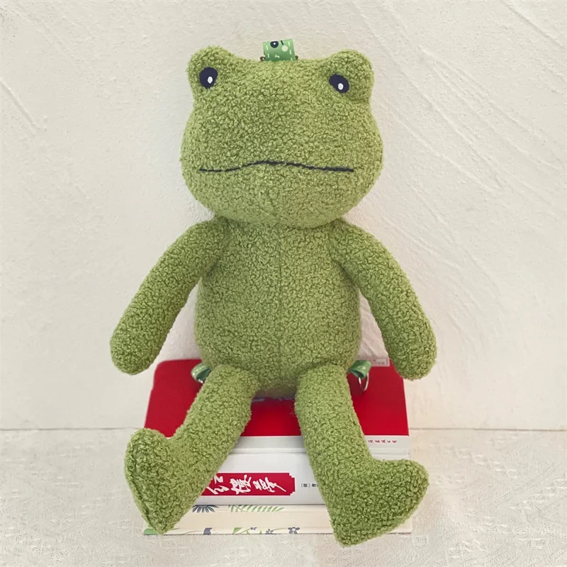 2024 New Animation Peripheral Kawaii Frog Doll Kindergarten Baby Plush Doll Snack Bag Toy Bag Children’s Best Gift