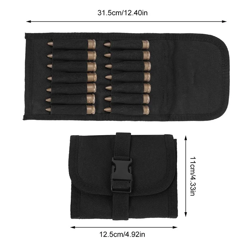 Tactical Rifle 14 Round Cartridge Pack Shotgun Shells Pouch Outdoor Molle Shotgun Bullet Shell Holder Hunting Accessory view 2