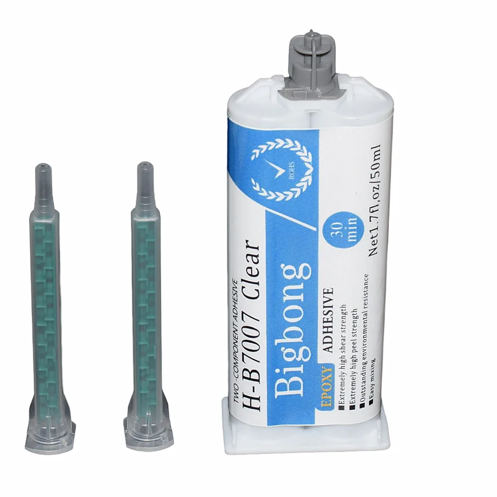 

50ml Epoxy Resin Glue Adhesives 1:1 Strong Structural AB Glues with Mixing Nozzles for Wood Glass Plastic Metal Ceramic Bonding