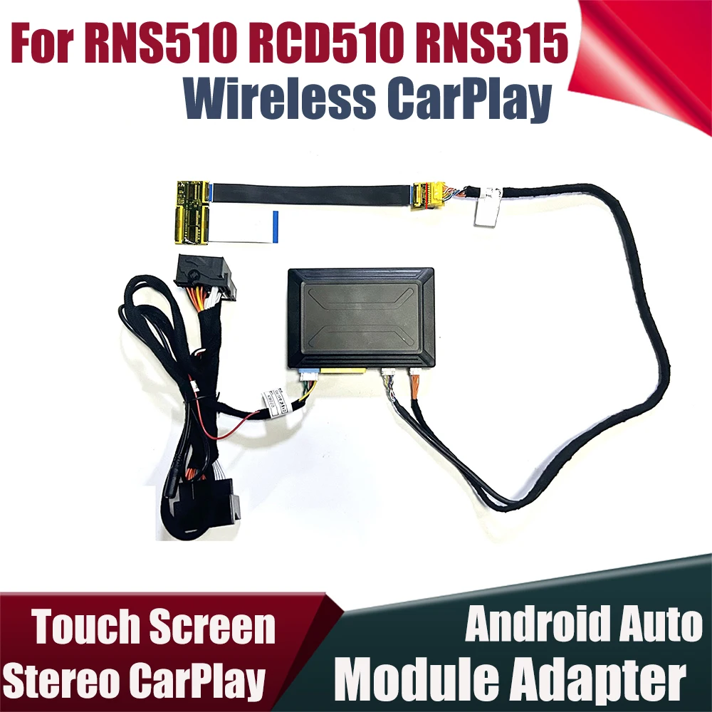 Android Auto Wireless CarPlay Module Adapter Camera Input For RNS510 RCD510 RNS315 Stereo Golf Passat Magotan Tiguan Touareg