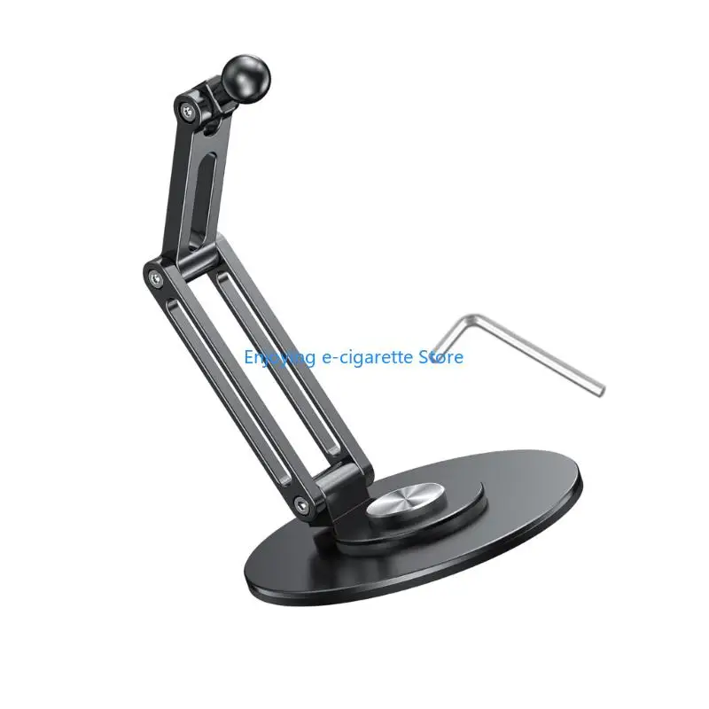 Drehbare 17-mm-Standard-Kugelpfannen-Aluminium-Basisunterstützung, tragbarer Telefonständer für Handy-Clip und Tablet-Halterung – Detail 2