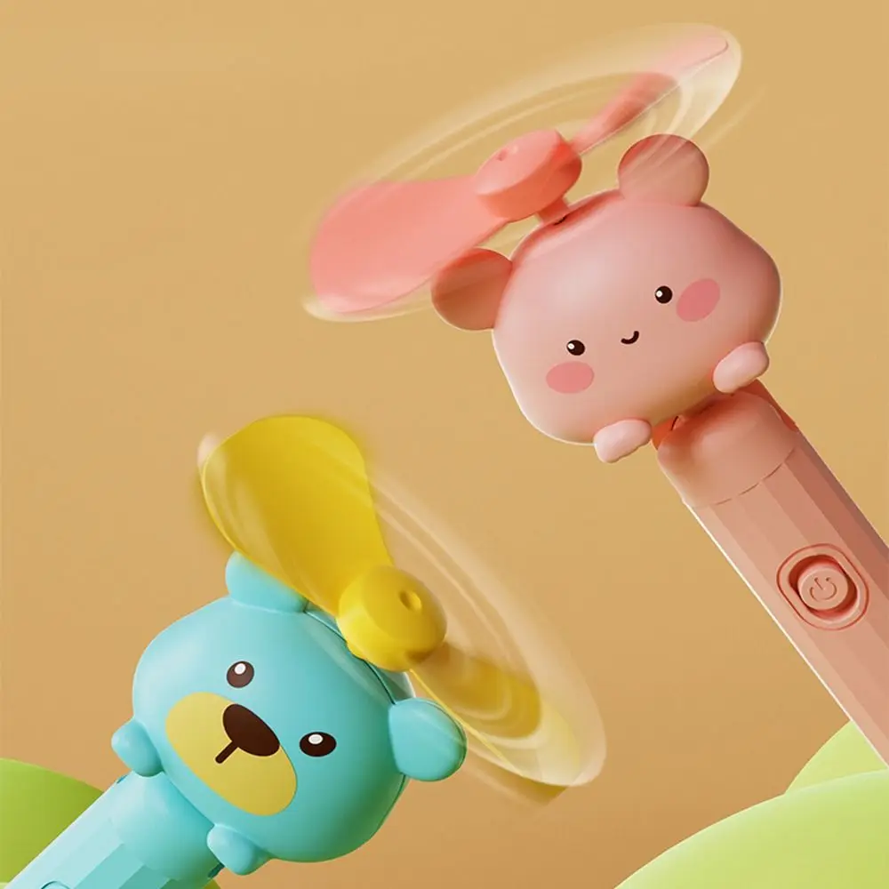 Korean Students Stationery Quick Dry Suction Cup Type Adjustable Bear Signature Pen Cooling Fan Pen with Fan Neutral Pen