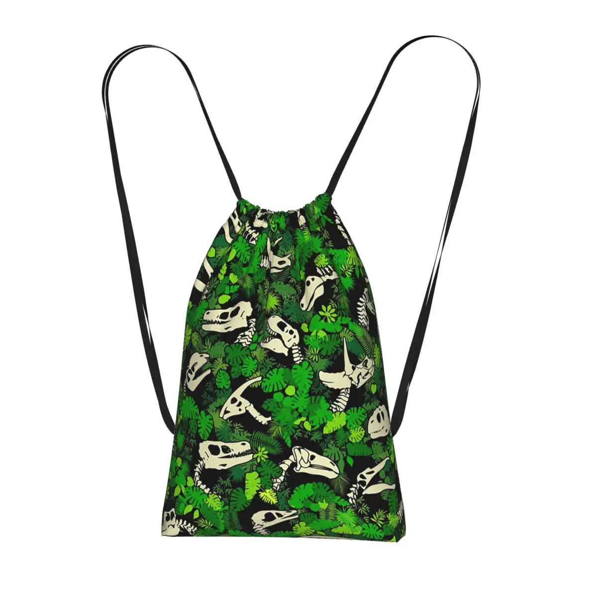 

Рюкзаки с зеленым узором в виде окаменелостей динозавров, модные сумки на шнурке, сумки для обуви, сумки для книг, сумки для путешествий и учебы