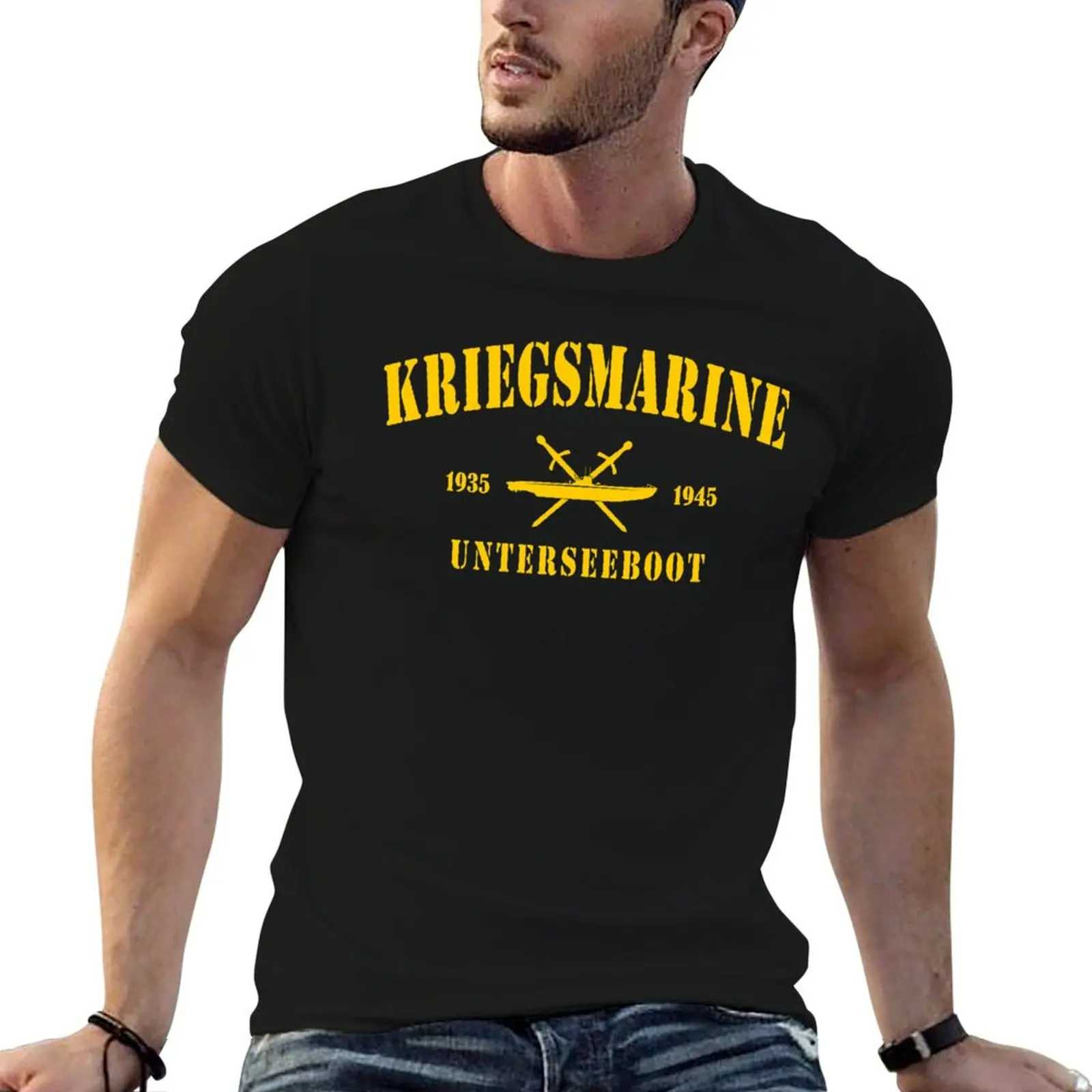 

WW2 t 100% - cotton t printed Kriegsmarine shirt Unterseeboot for U-boat men T-Shirt man shirts