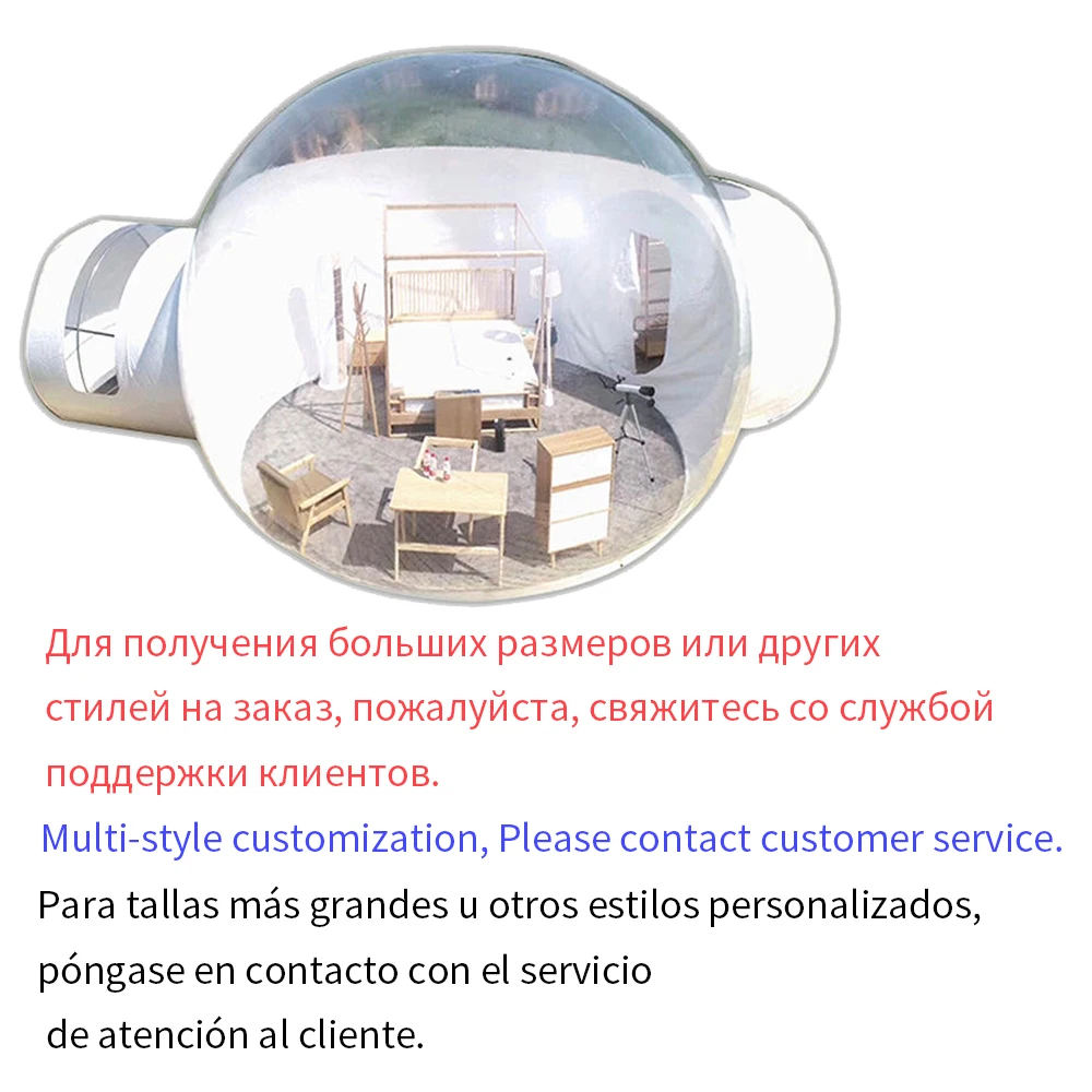 Outdoor Camping Transparent Inflatable Bubble Tent Hemispheres Clear House Garden Cabin Lodge Starry Sky  Dome With Free Blower