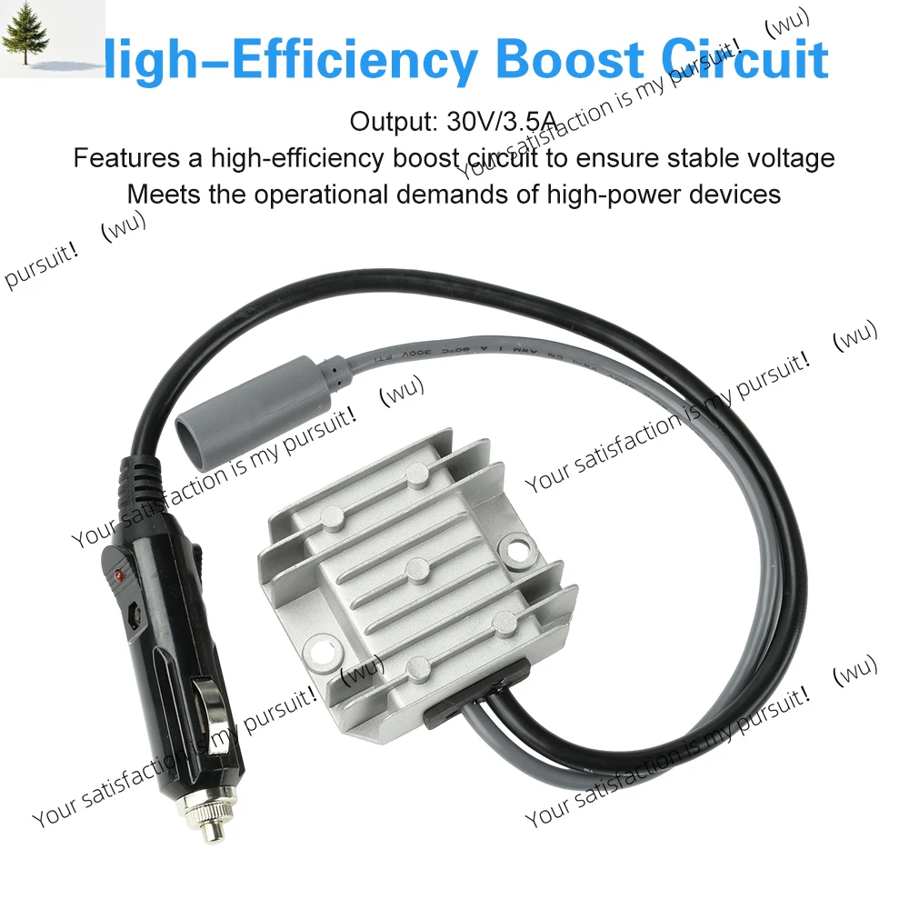 DC12V/24V to 30V 3.5A Mini DC Step-Up Converter with Cigarette Lighter Plug Suitable for Motorhomes and Boats etc.