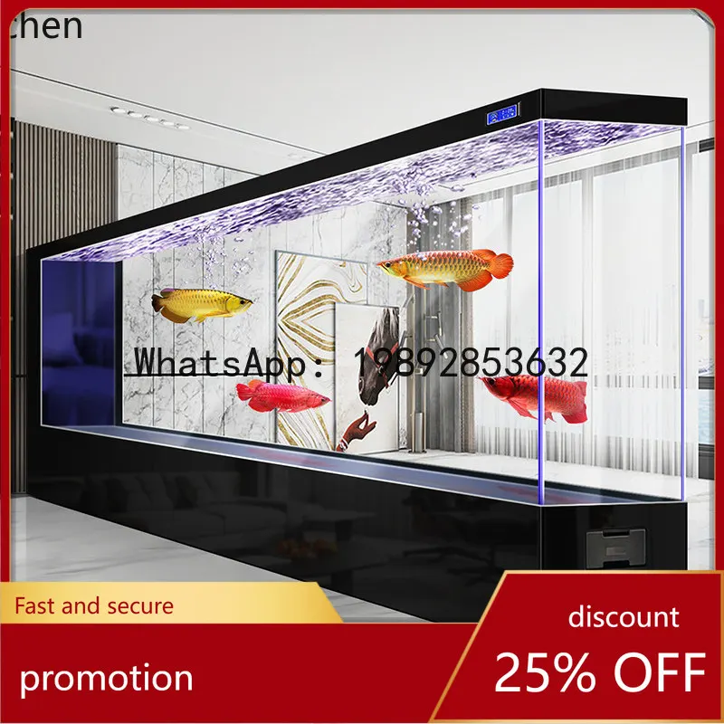 

Аквариум YFY для гостиной, новая модель, для компаний и отелей, гигантский аквариум-перегородка, ультрапрозрачное стекло