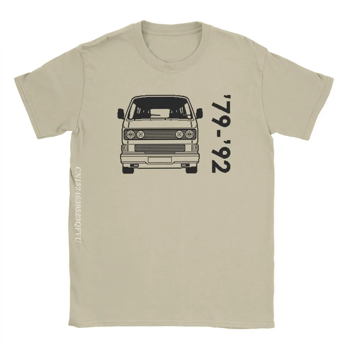 T-shirt col ras du cou pour homme, haut humoristique, en coton, Harajuku, Type 2, T3, Bus, voiture